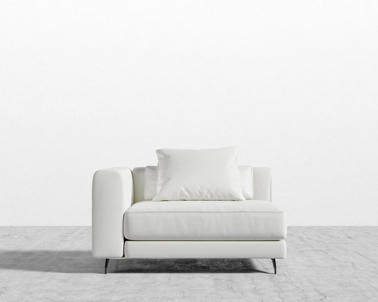 Berlin Left Arm - Black - Berlin, Microfiber Leather - Trento Eggshell