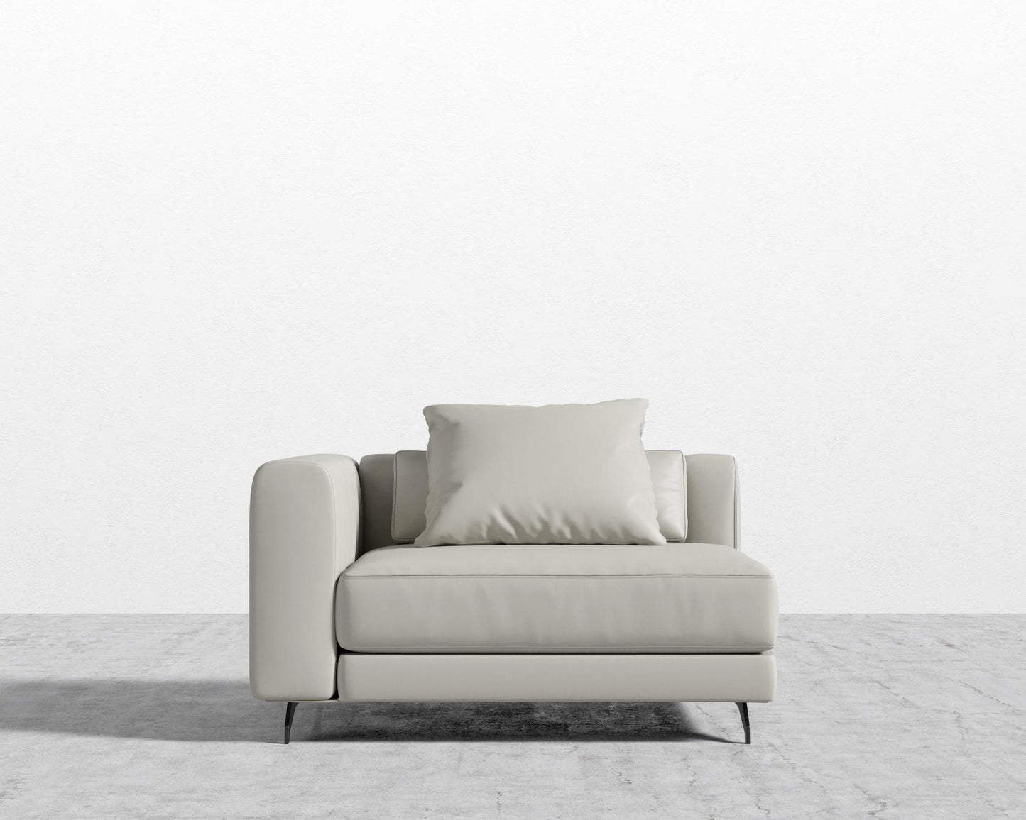 Berlin Left Arm - Black - Berlin, Microfiber Leather - Trento Taupe