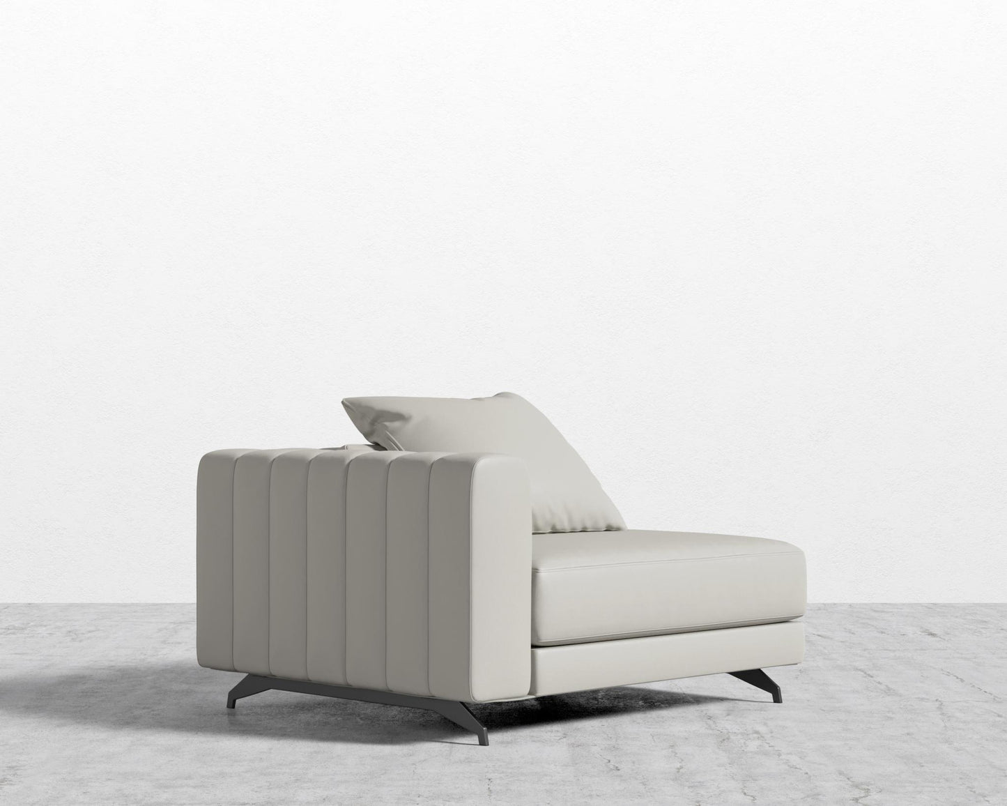 Berlin Left Arm - Black - Berlin, Microfiber Leather - Trento Taupe