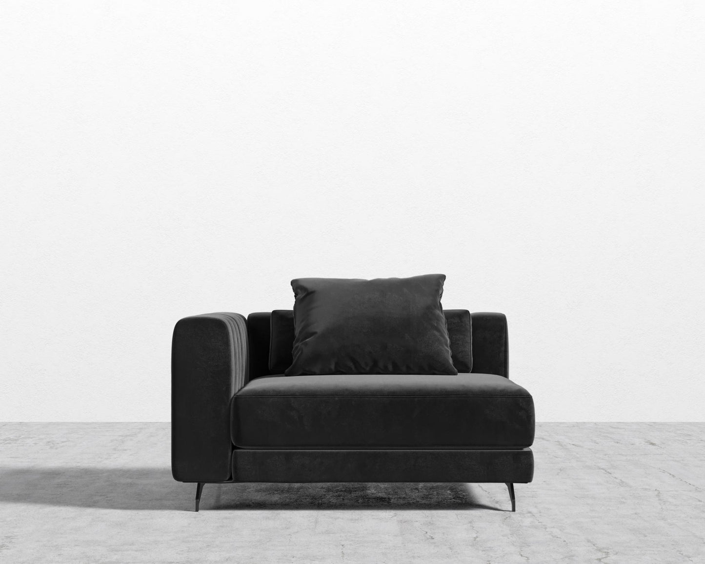 Berlin Left Arm - Black - Berlin, Plush Velvet - Black