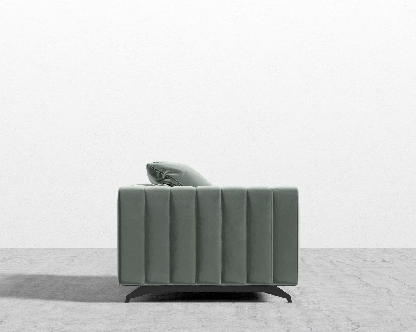 Berlin Left Arm - Black - Berlin, Plush Velvet - Moonstone