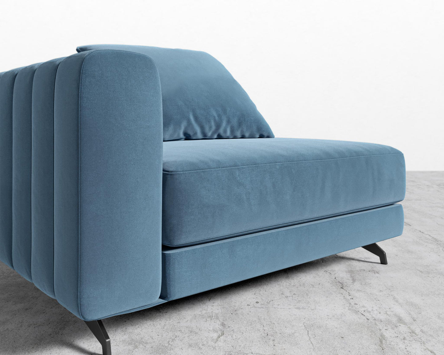 Berlin Left Arm - Black - Berlin, Plush Velvet - Solstice