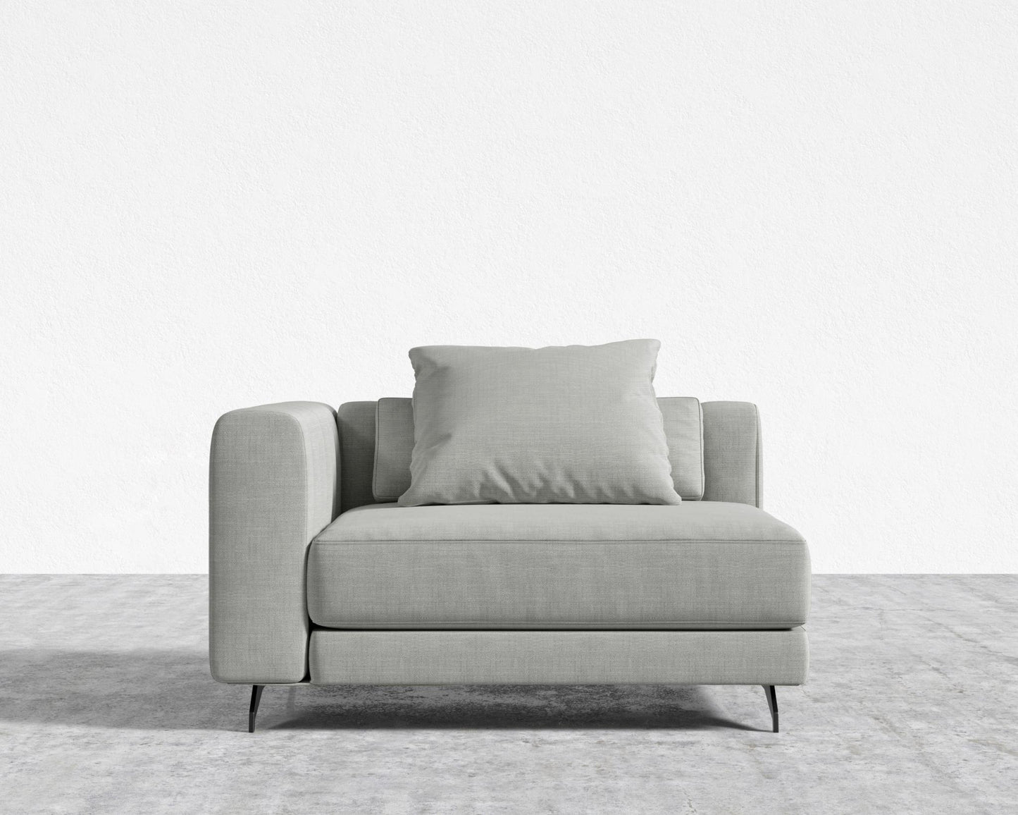 Berlin Left Arm - Black - Berlin, Performance Linen - Dove