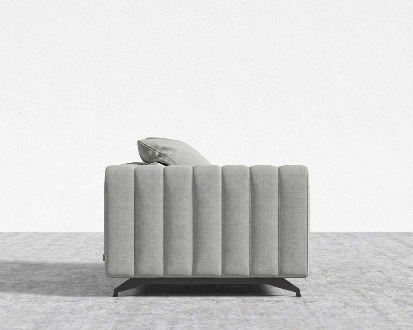 Berlin Left Arm - Black - Berlin, Performance Linen - Dove