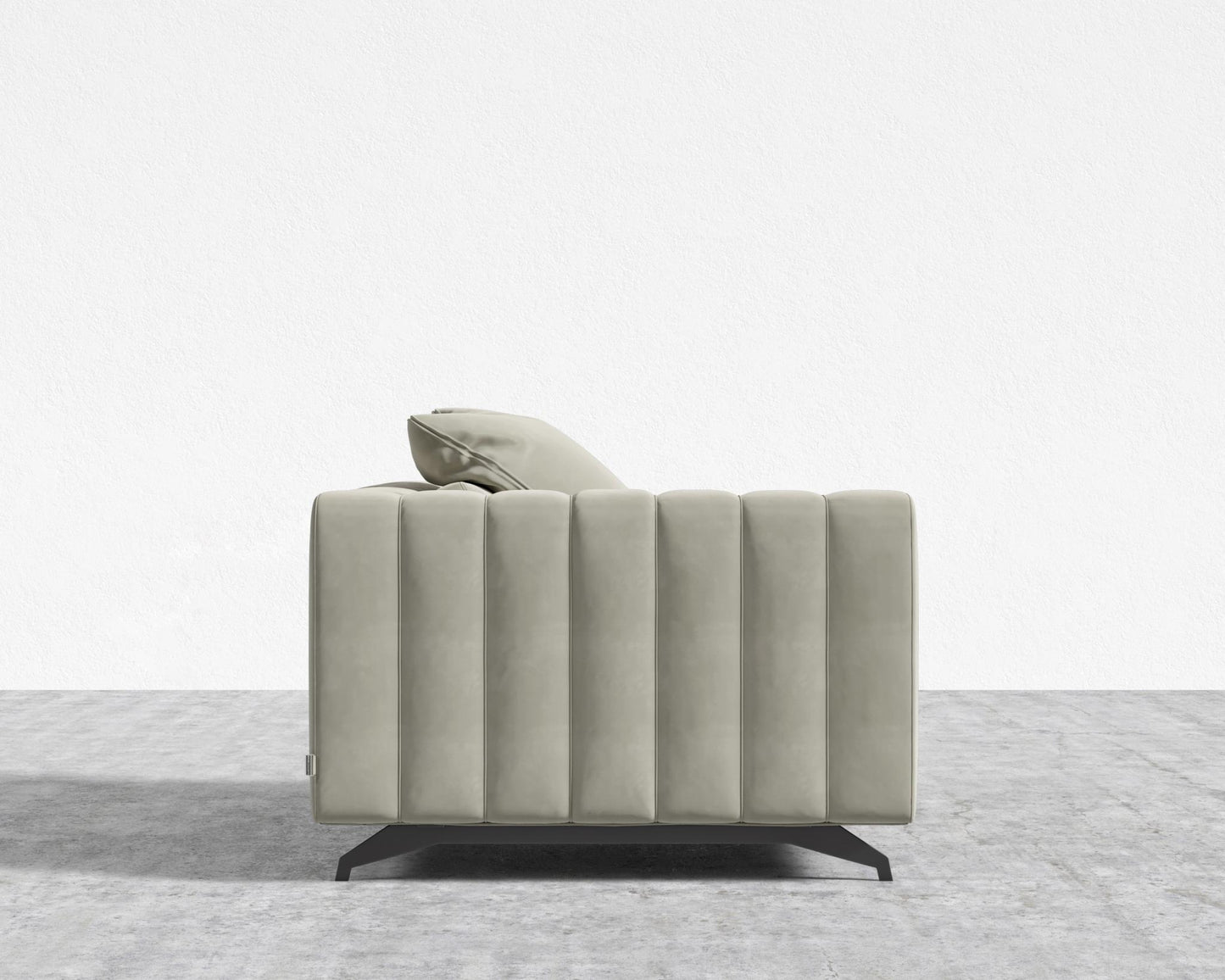 Berlin Left Arm - Black - Berlin, Plush Velvet - Oat