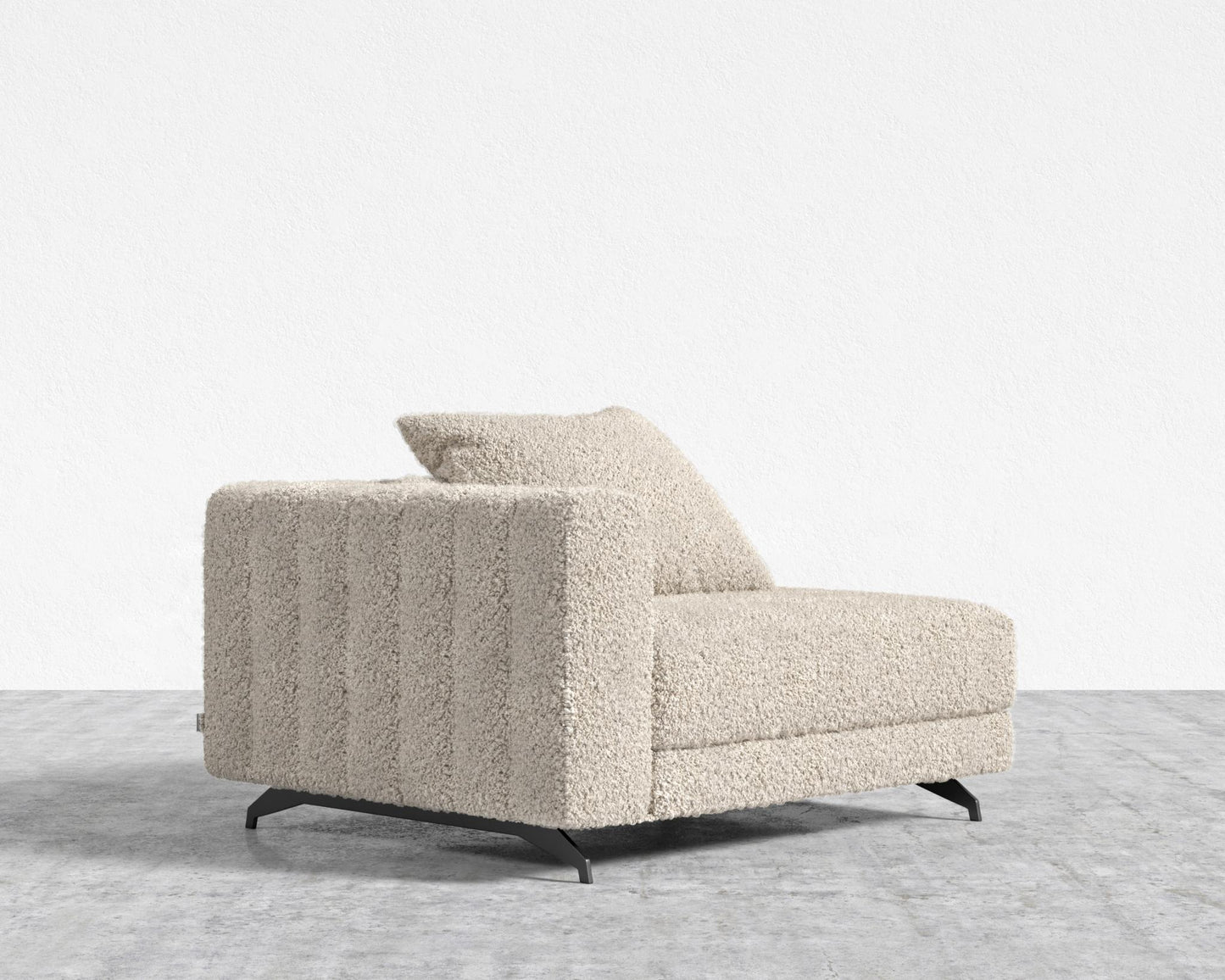 Berlin Left Arm - Black - Berlin, Shearling - Almond