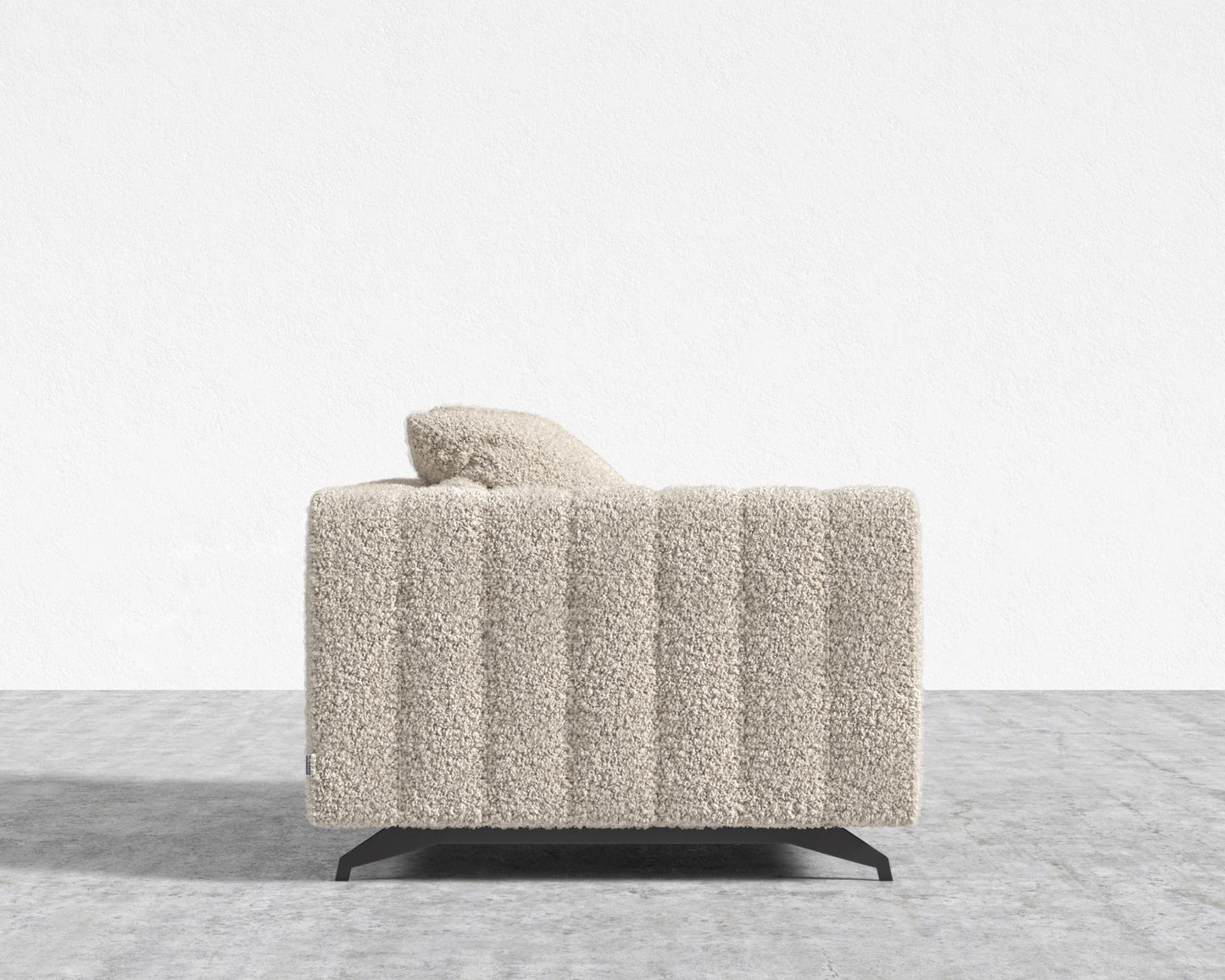 Berlin Left Arm - Black - Berlin, Shearling - Almond