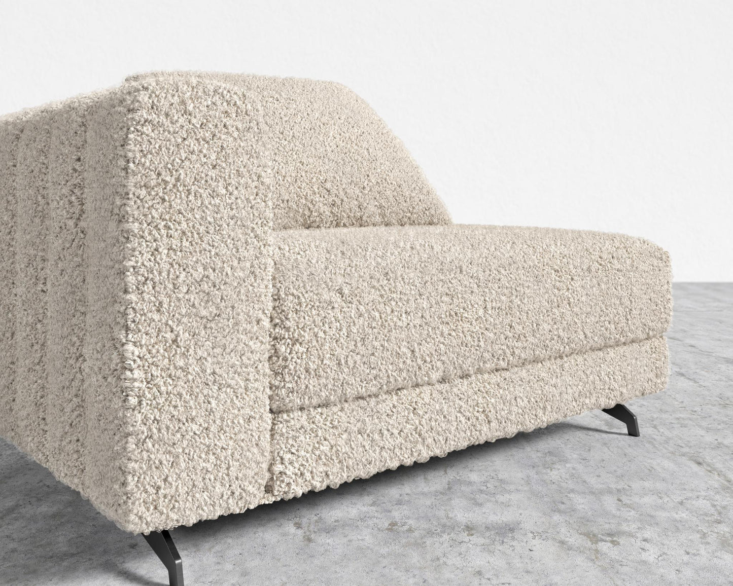 Berlin Left Arm - Black - Berlin, Shearling - Almond