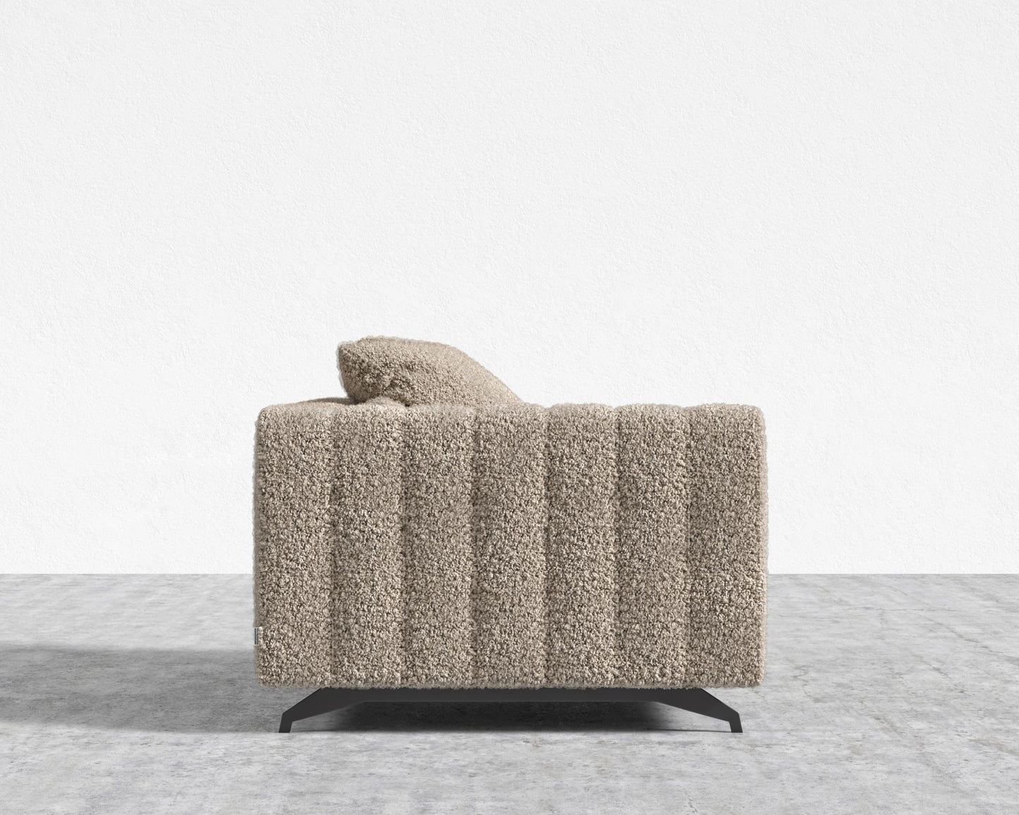 Berlin Left Arm - Black - Berlin, Shearling - Fawn