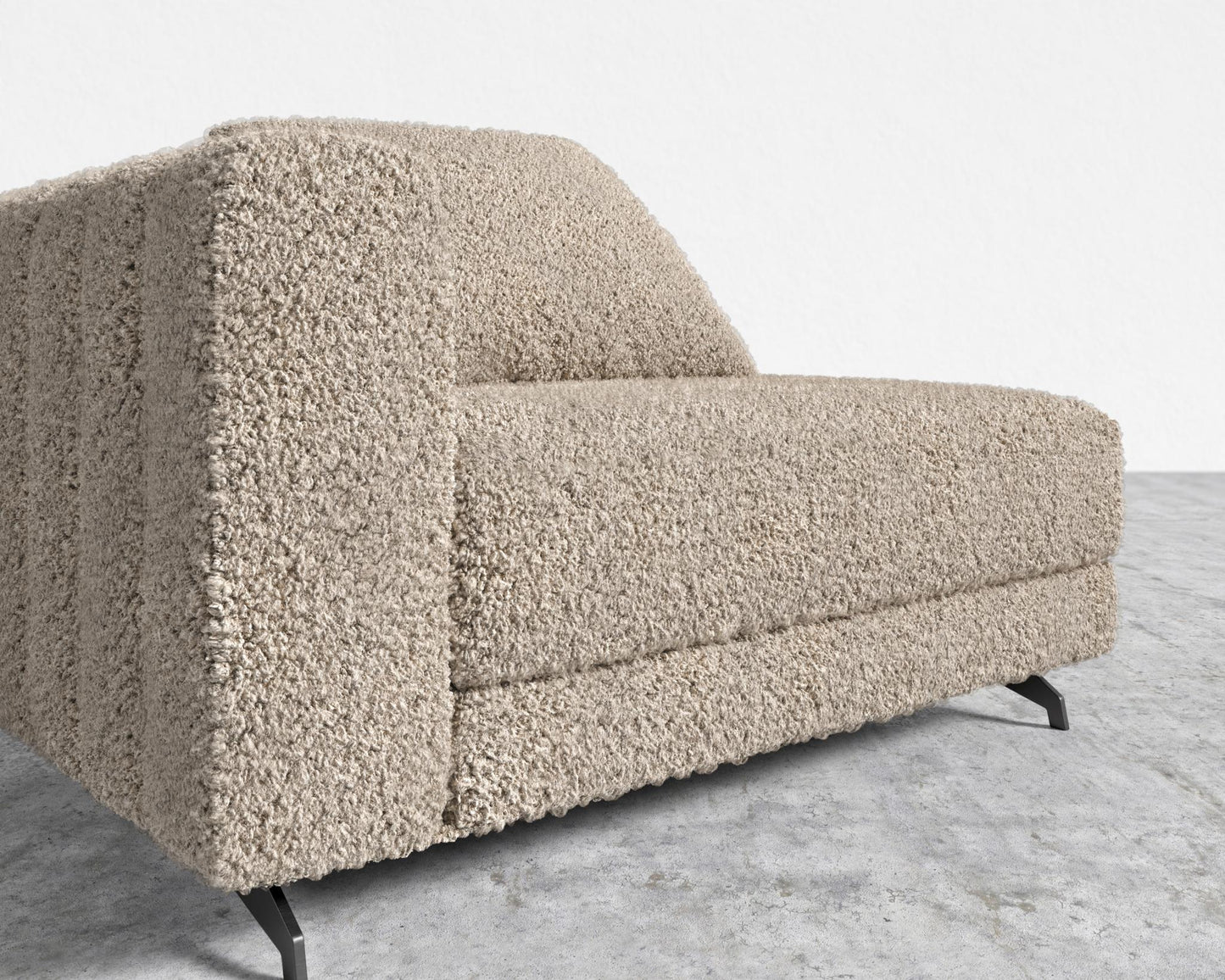 Berlin Left Arm - Black - Berlin, Shearling - Fawn