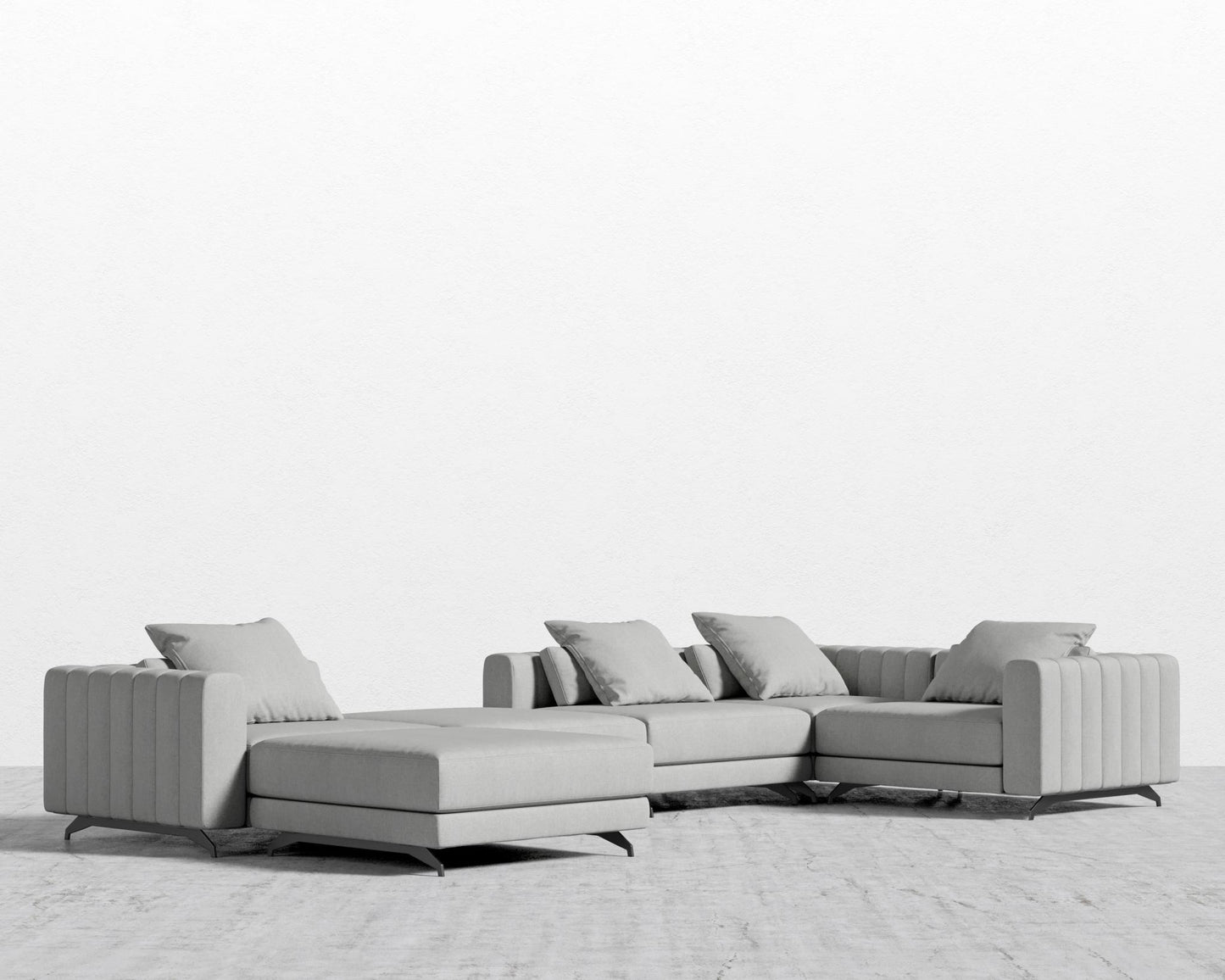 Berlin Modular Sectional - Black - Berlin, Modern Felt - Malmo