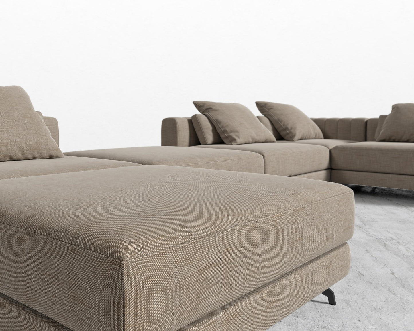Berlin Modular Sectional - Black - Berlin, Performance Linen - Koge