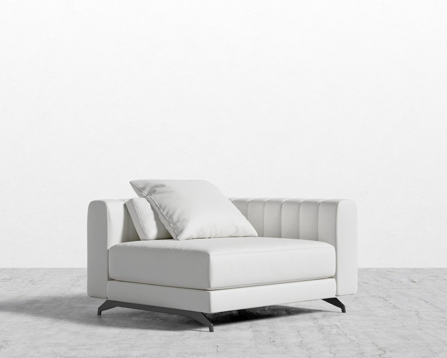 Berlin Right Arm - Black - Berlin, Microfiber Leather - Trento Eggshell