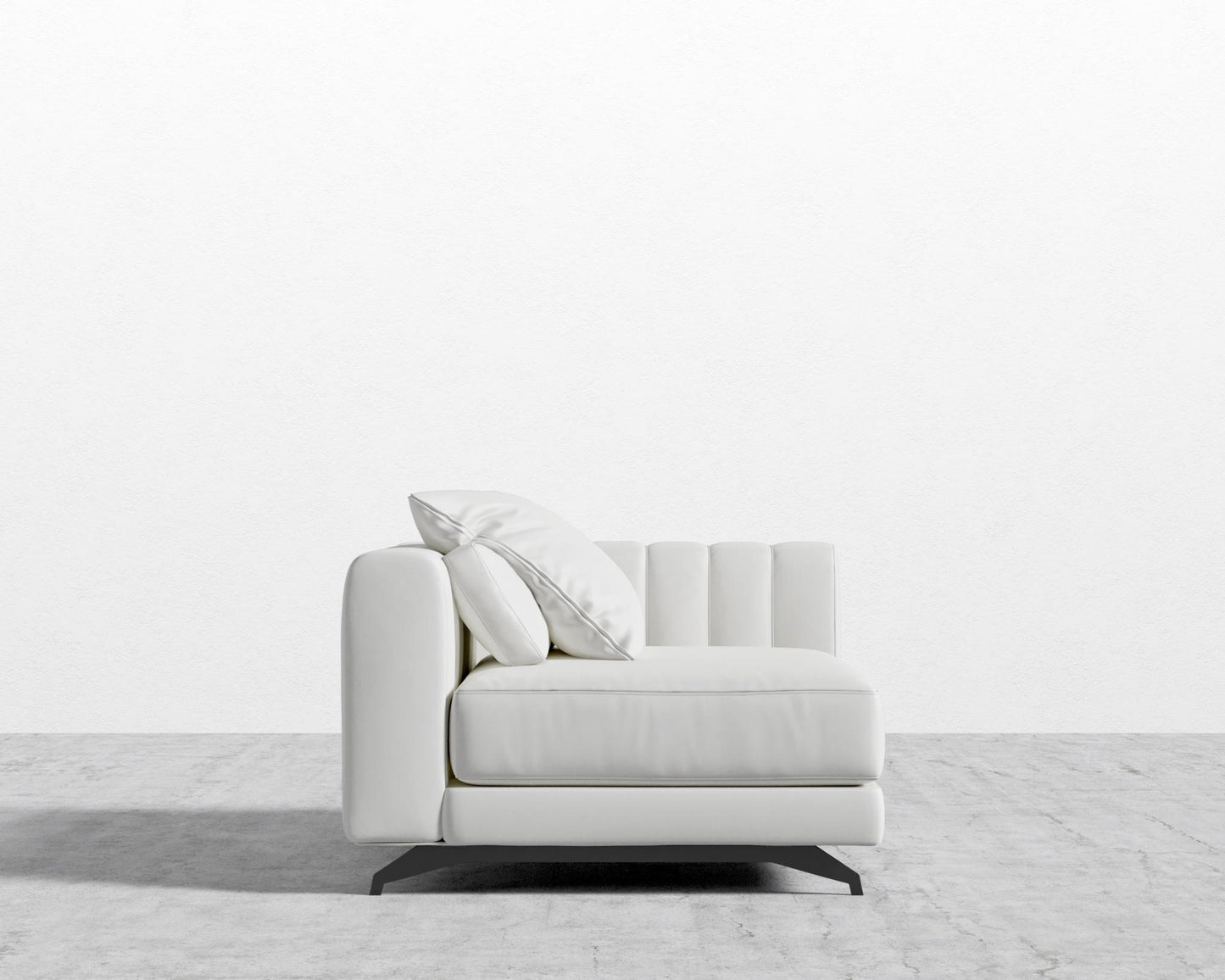 Berlin Right Arm - Black - Berlin, Microfiber Leather - Trento Eggshell