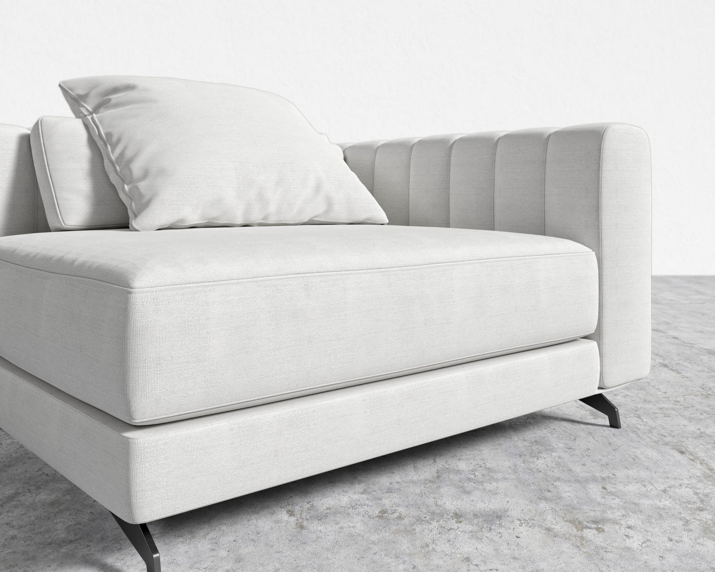 Berlin Right Arm - Black - Berlin, Performance Linen - Swan