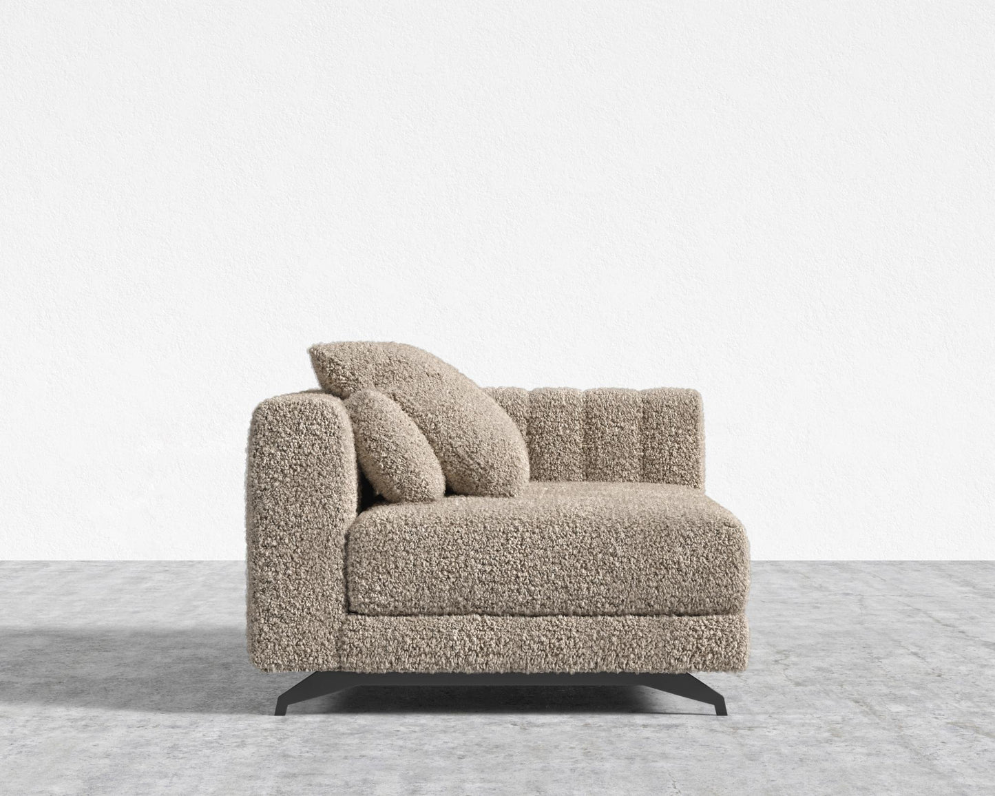 Berlin Right Arm - Black - Berlin, Shearling - Fawn