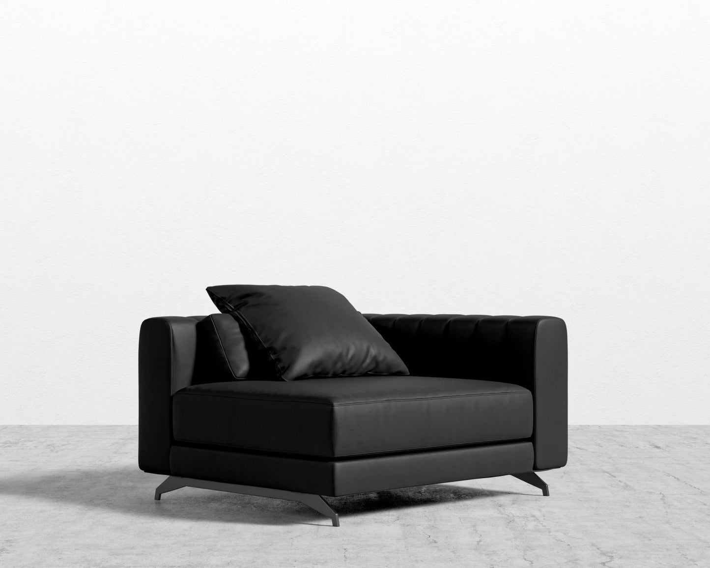 Berlin Right Arm - Black - Berlin, Microfiber Leather - Trento Jet Black