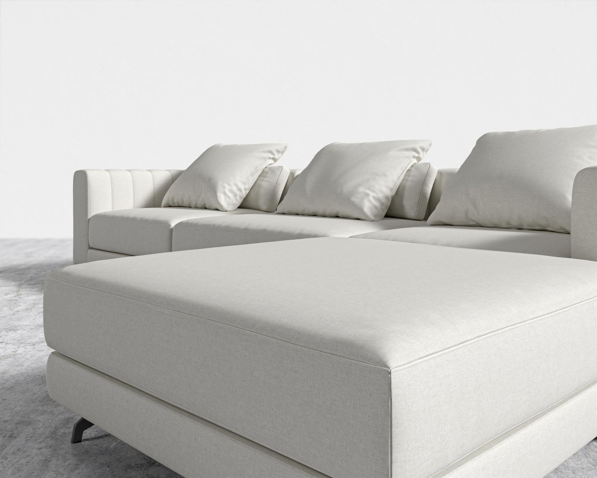 Berlin Sectional Sofa - Black - Berlin, Modern Felt - Alesund