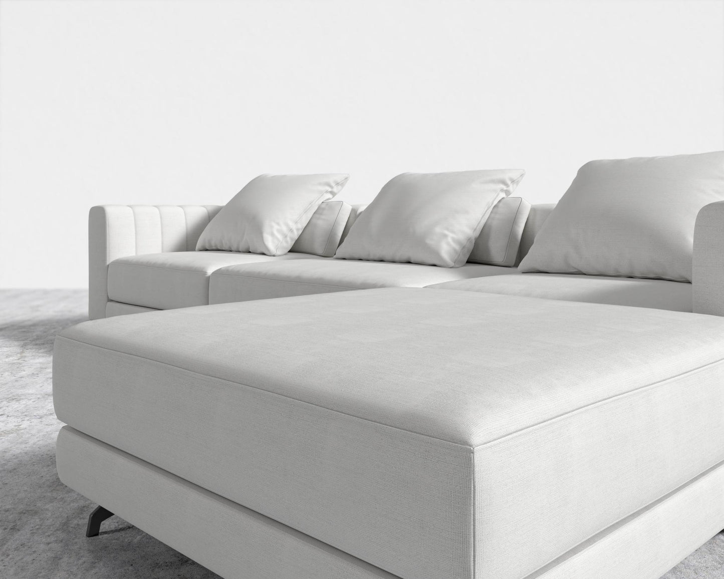 Berlin Sectional Sofa - Black - Berlin, Performance Linen - Swan