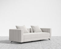 Berlin Sleeper Sofa - Black - Berlin, Chatou Bouclé - Pearl, 88" | 224cm