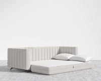 Berlin Sleeper Sofa - Black - Berlin, Chatou Bouclé - Pearl, 88" | 224cm