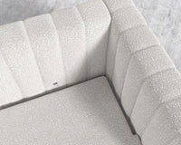 Berlin Sleeper Sofa - Black - Berlin, Chatou Bouclé - Pearl, 88" | 224cm