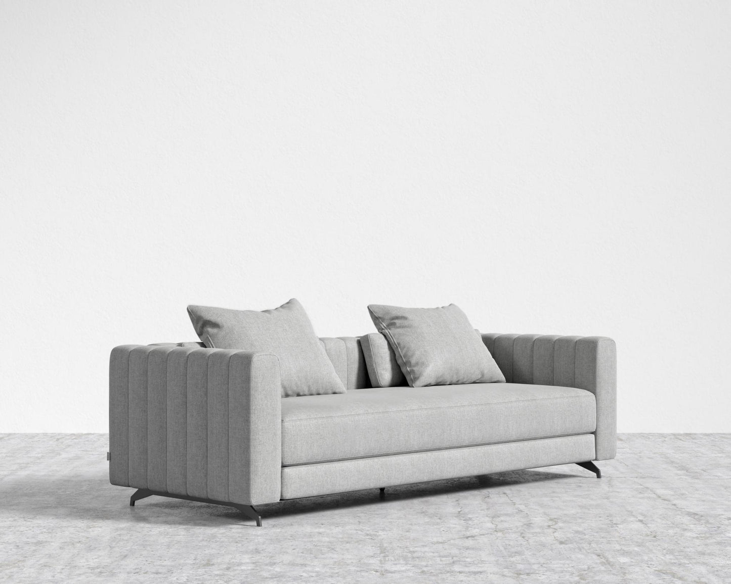 Berlin Sleeper Sofa - Black - Berlin, Modern Felt - Malmo, 88" | 224cm