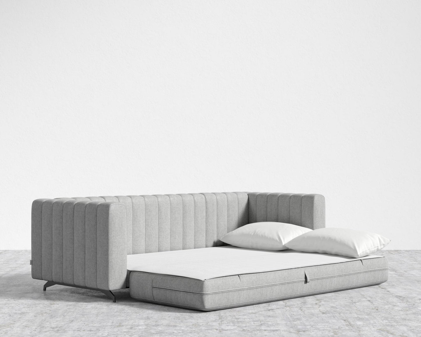 Berlin Sleeper Sofa - Black - Berlin, Modern Felt - Malmo, 88" | 224cm