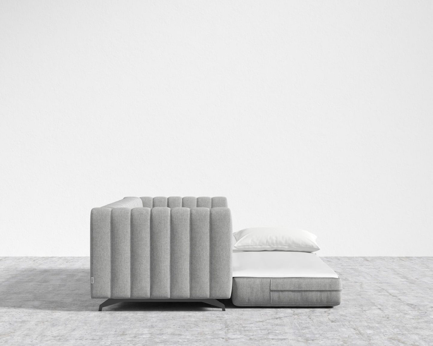 Berlin Sleeper Sofa - Black - Berlin, Modern Felt - Malmo, 88" | 224cm