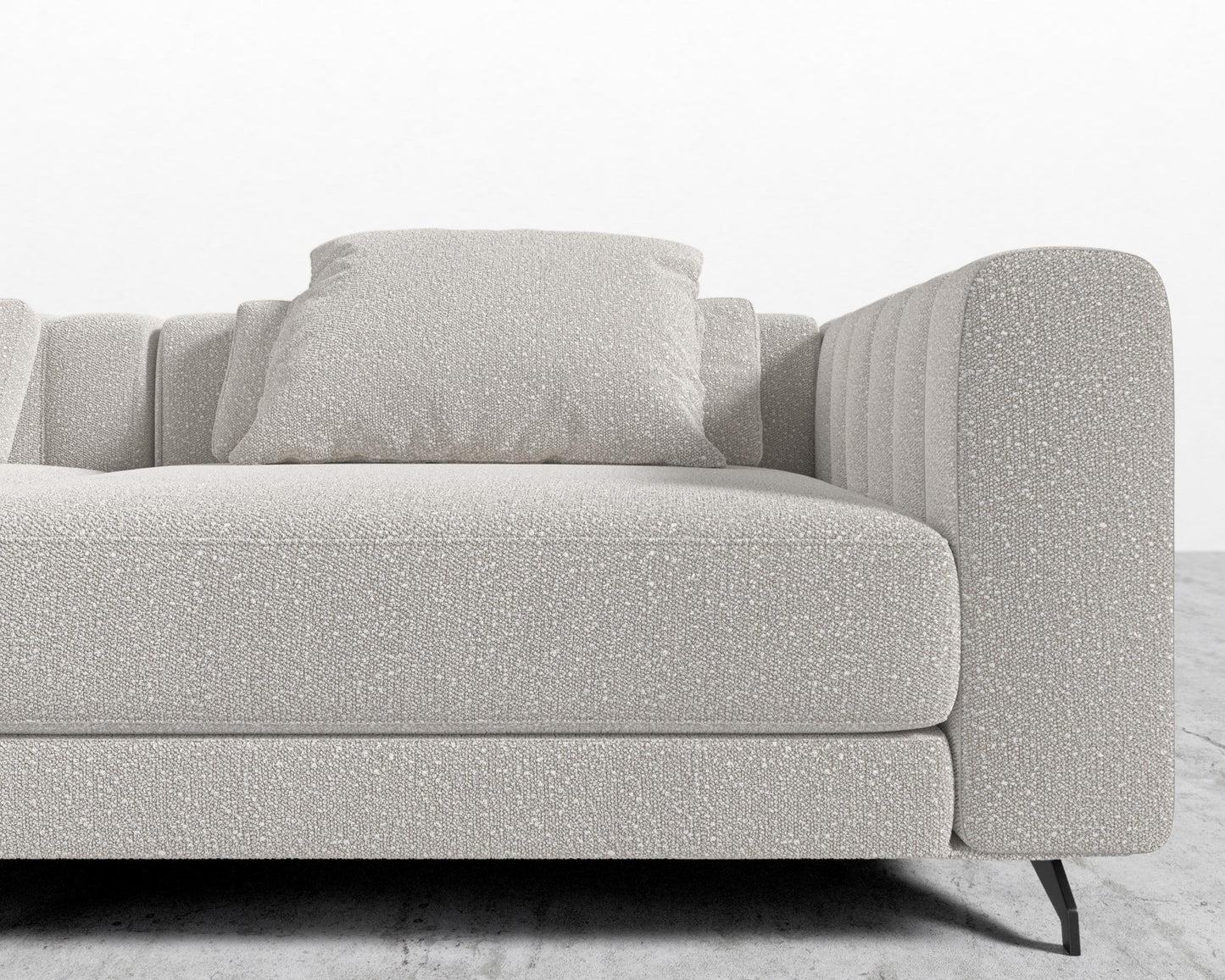 Berlin Sofa - Black - Berlin, Chatou Bouclé - Pearl