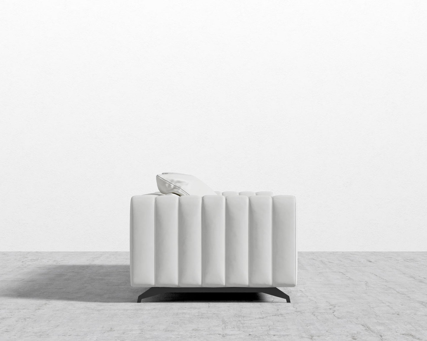 Berlin Sofa - Black - Berlin, Microfiber Leather - Trento Eggshell