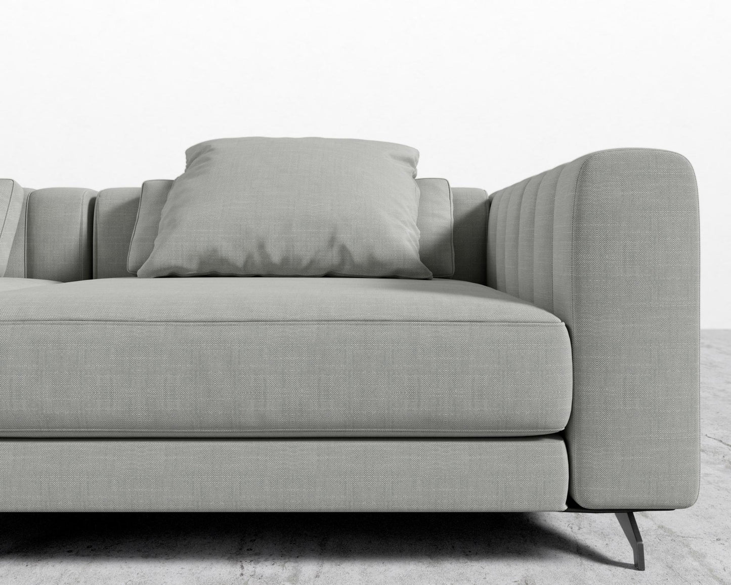 Berlin Sofa - Black - Berlin, Performance Linen - Dove