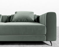 Berlin Sofa - Black - Berlin, Plush Velvet - Moonstone