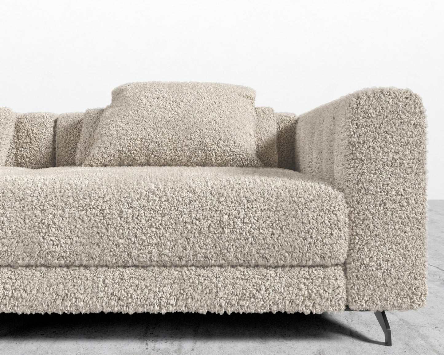 Berlin Sofa - Black - Berlin, Shearling - Almond