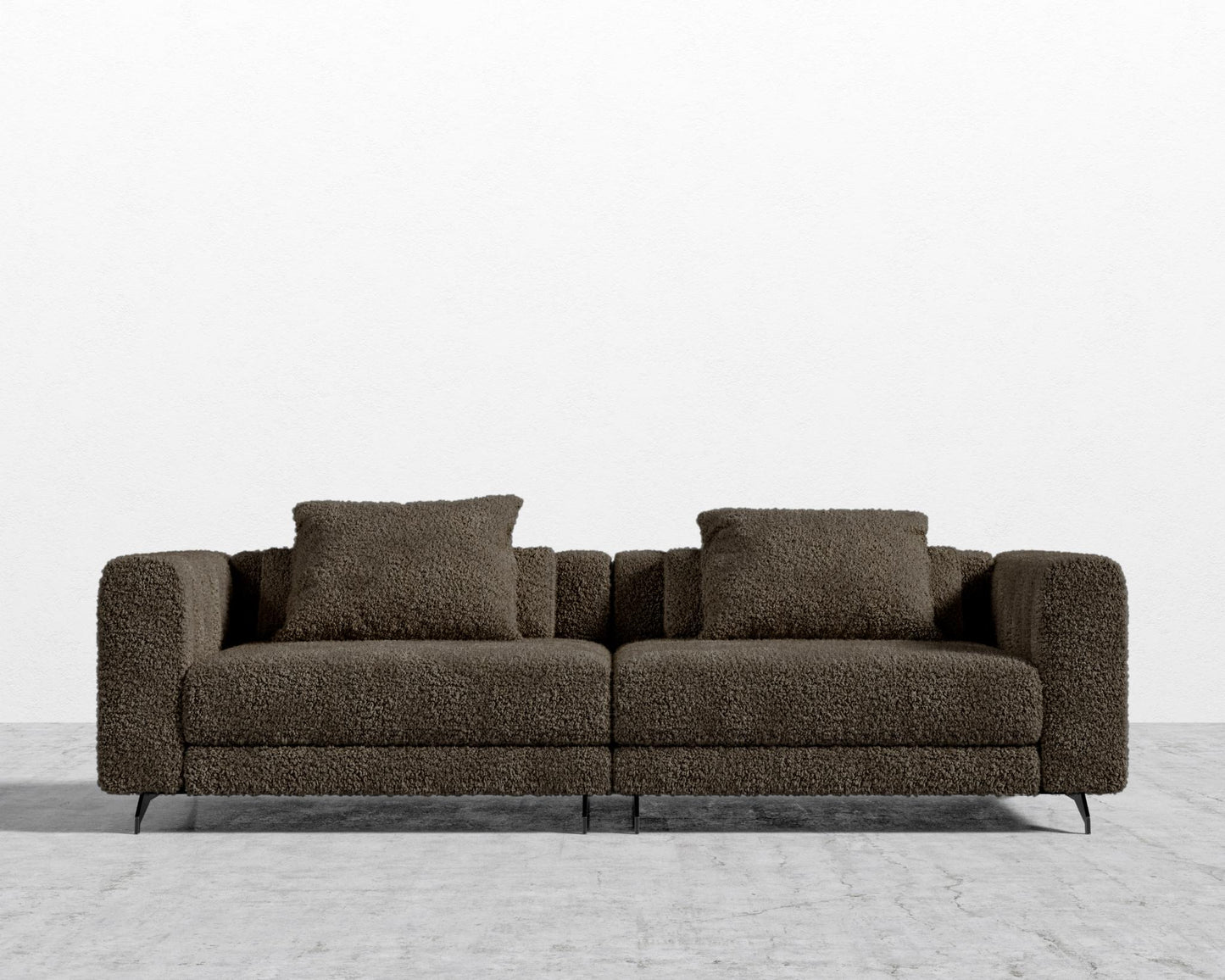 Berlin Sofa - Black - Berlin, Shearling - Espresso