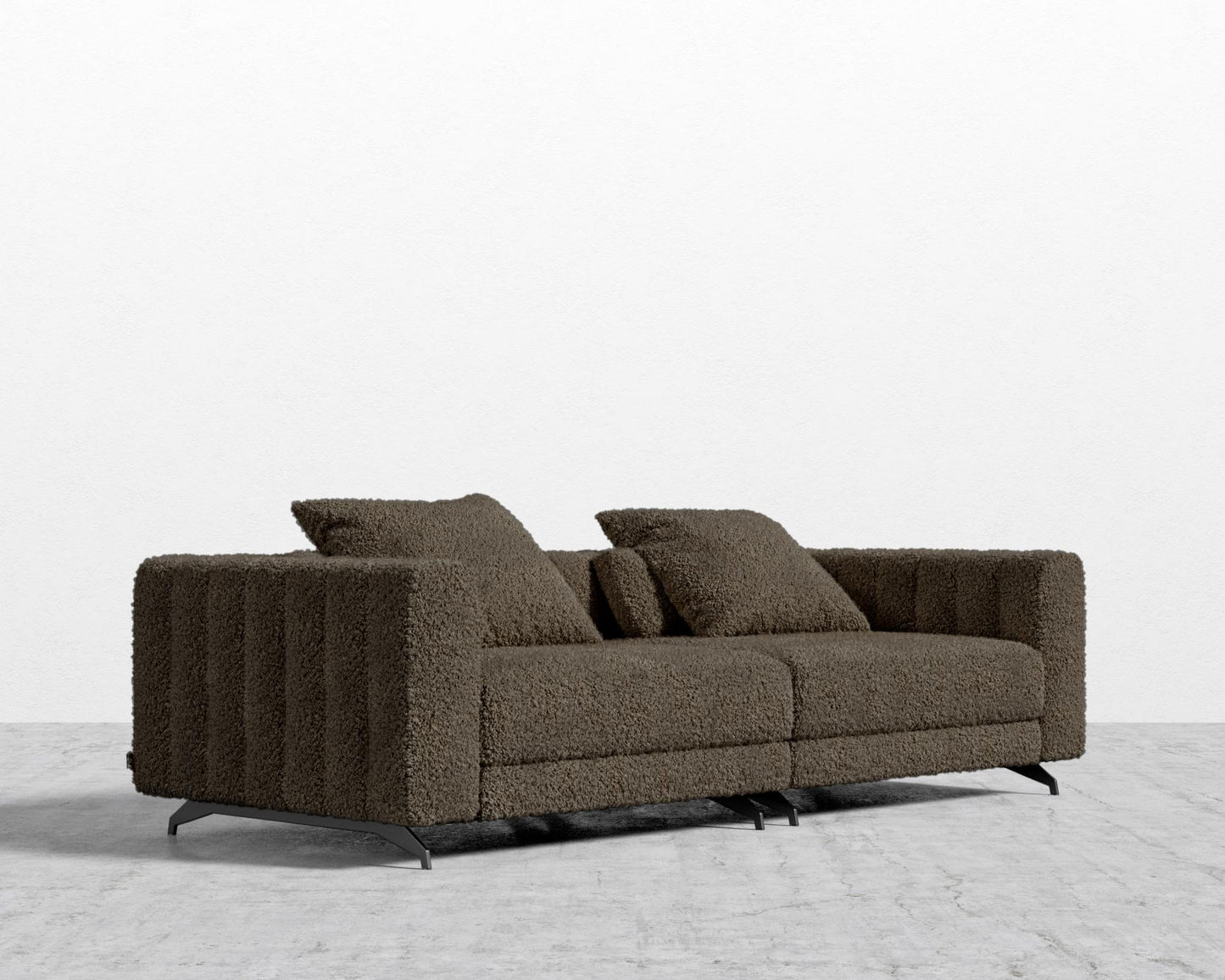 Berlin Sofa - Black - Berlin, Shearling - Espresso