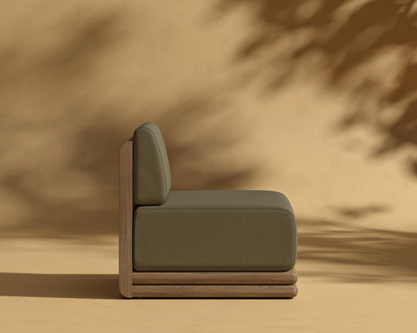 Bora Outdoor Armless - Outdoor Fabric - Fresco, Natural Acacia