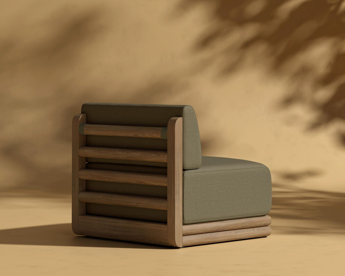 Bora Outdoor Armless - Outdoor Fabric - Fresco, Natural Acacia