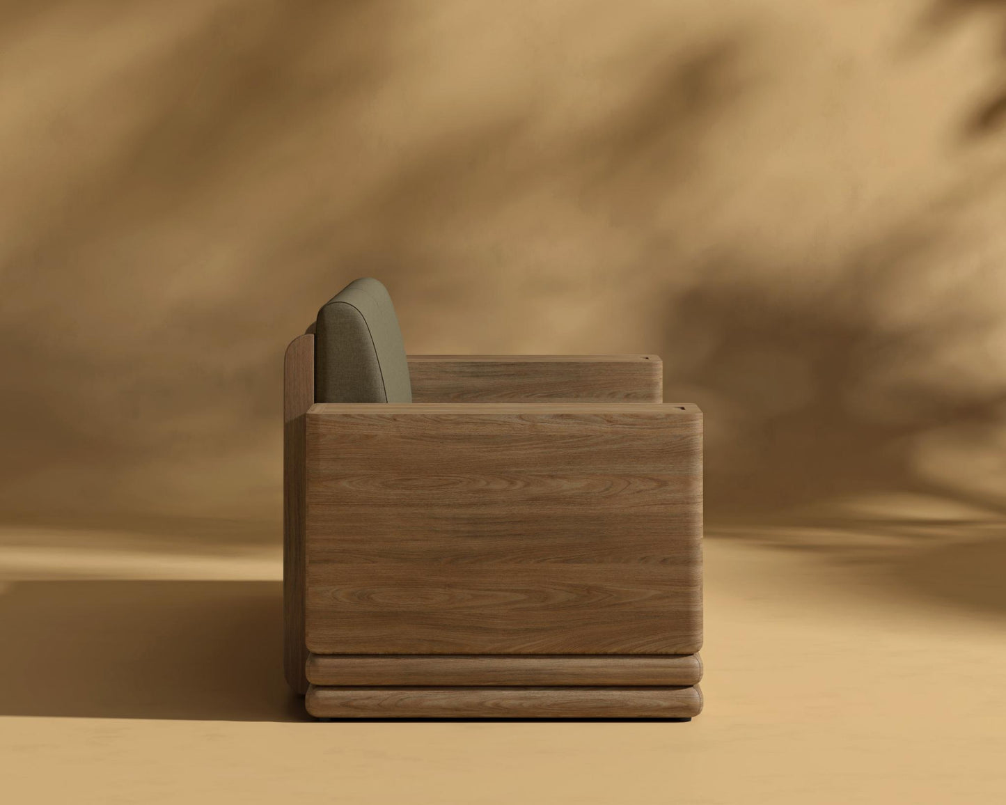 Bora Outdoor Sofa - Outdoor Fabric - Fresco, Natural Acacia