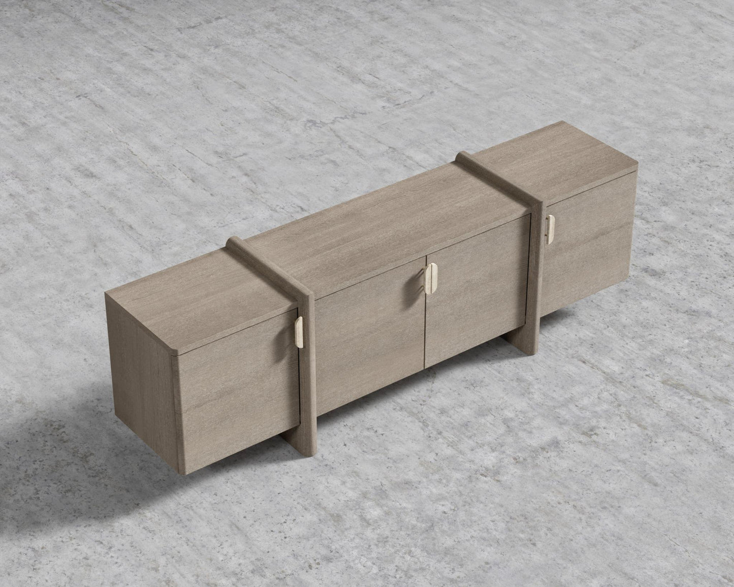 Cassia Media Console - Grey Oak Veneer