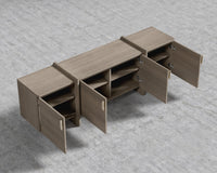 Cassia Media Console - Grey Oak Veneer