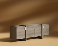 Cassia Media Console - Grey Oak Veneer