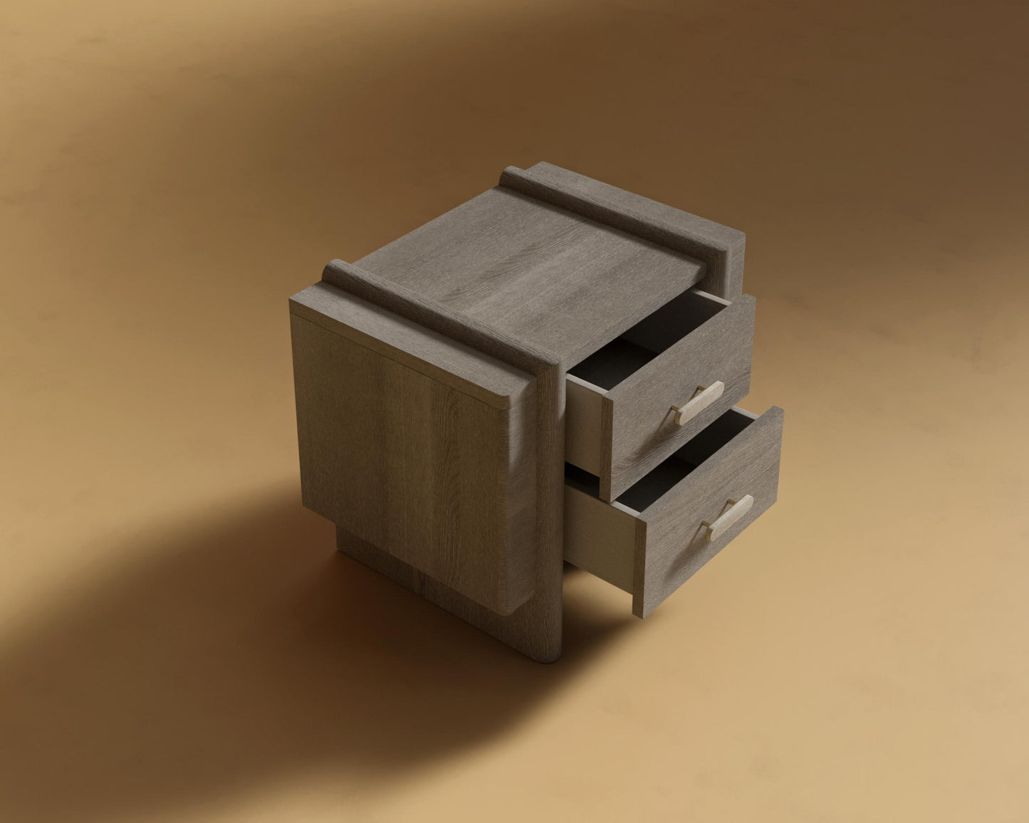 Cassia Nightstand - Grey Oak Veneer