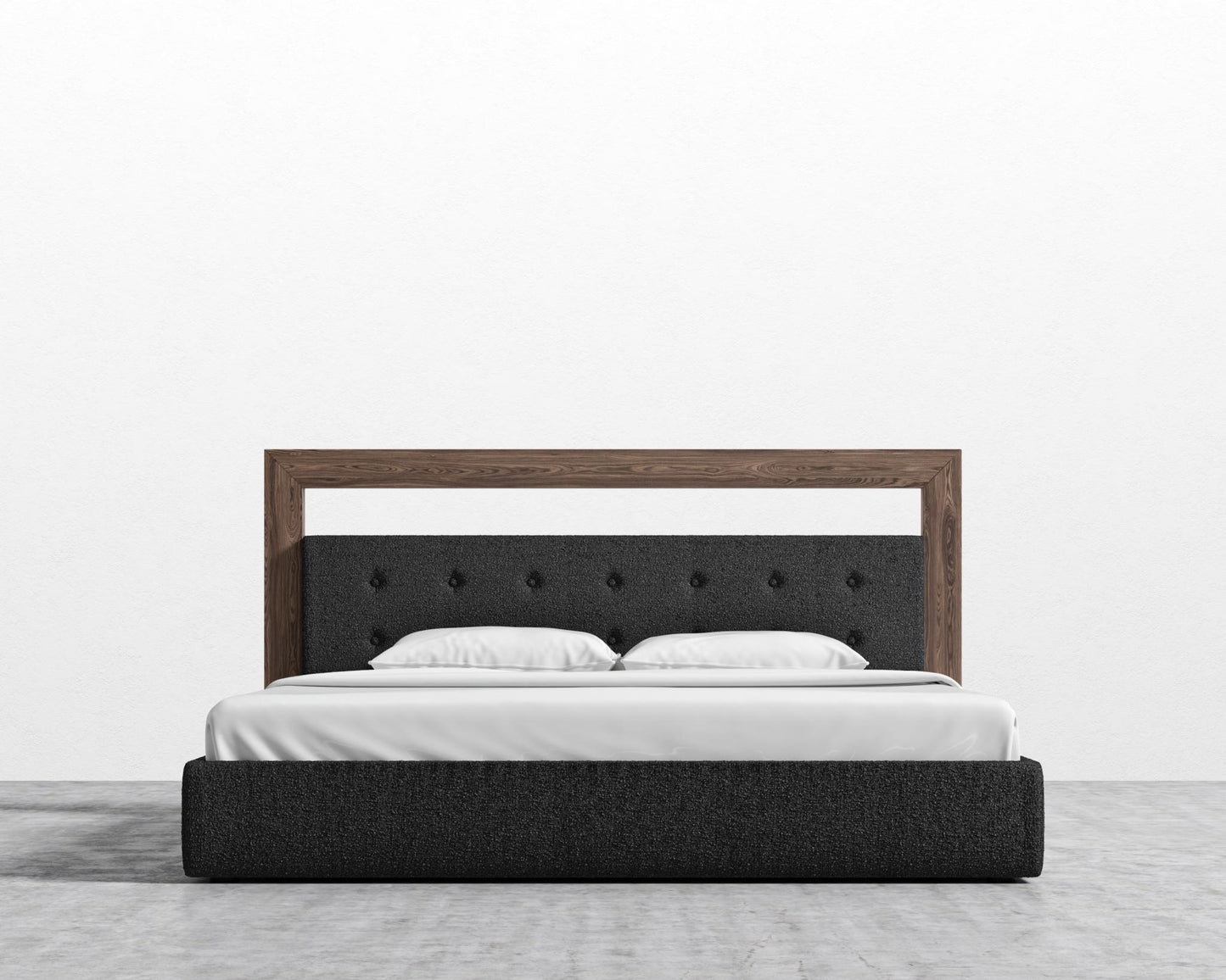 Chloe Bed - King, Chatou Bouclé - Caviar