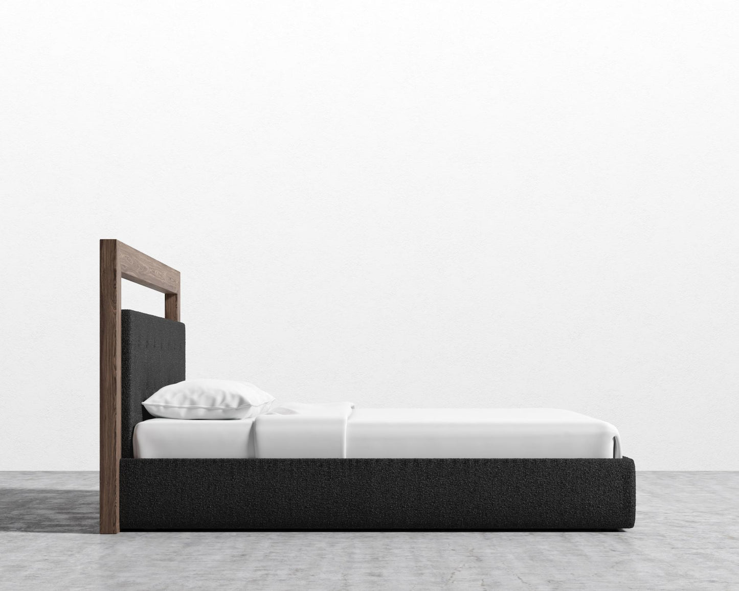 Chloe Bed - King, Chatou Bouclé - Caviar