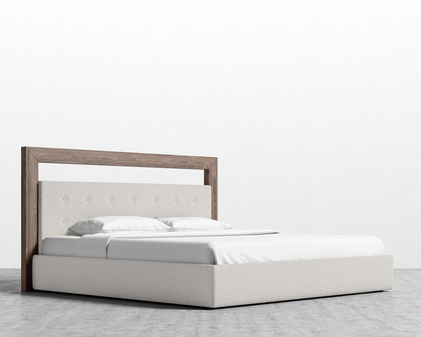 Chloe Bed - King, Chatou Bouclé - Pearl