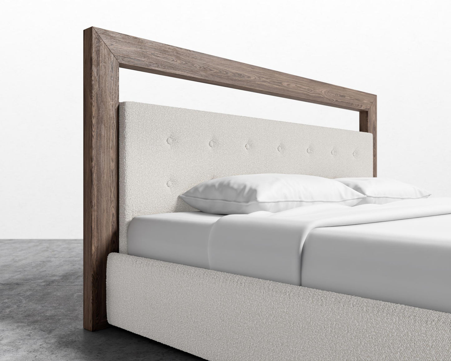 Chloe Bed - King, Chatou Bouclé - Pearl