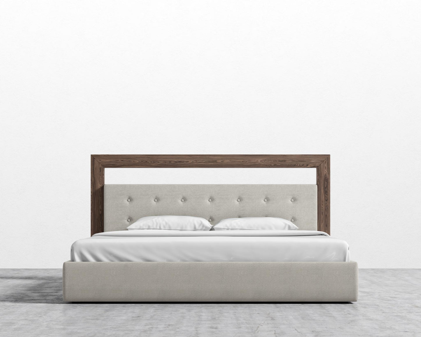 Chloe Bed - King, Leuven Linen - Haze