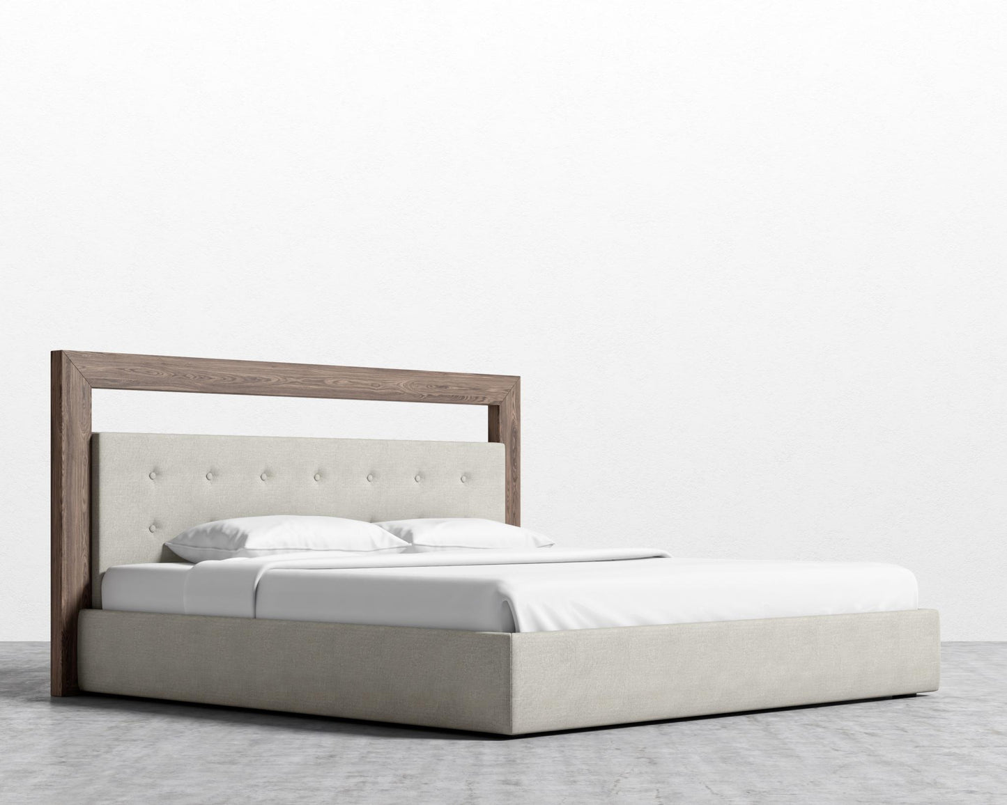 Chloe Bed - King, Leuven Linen - Haze