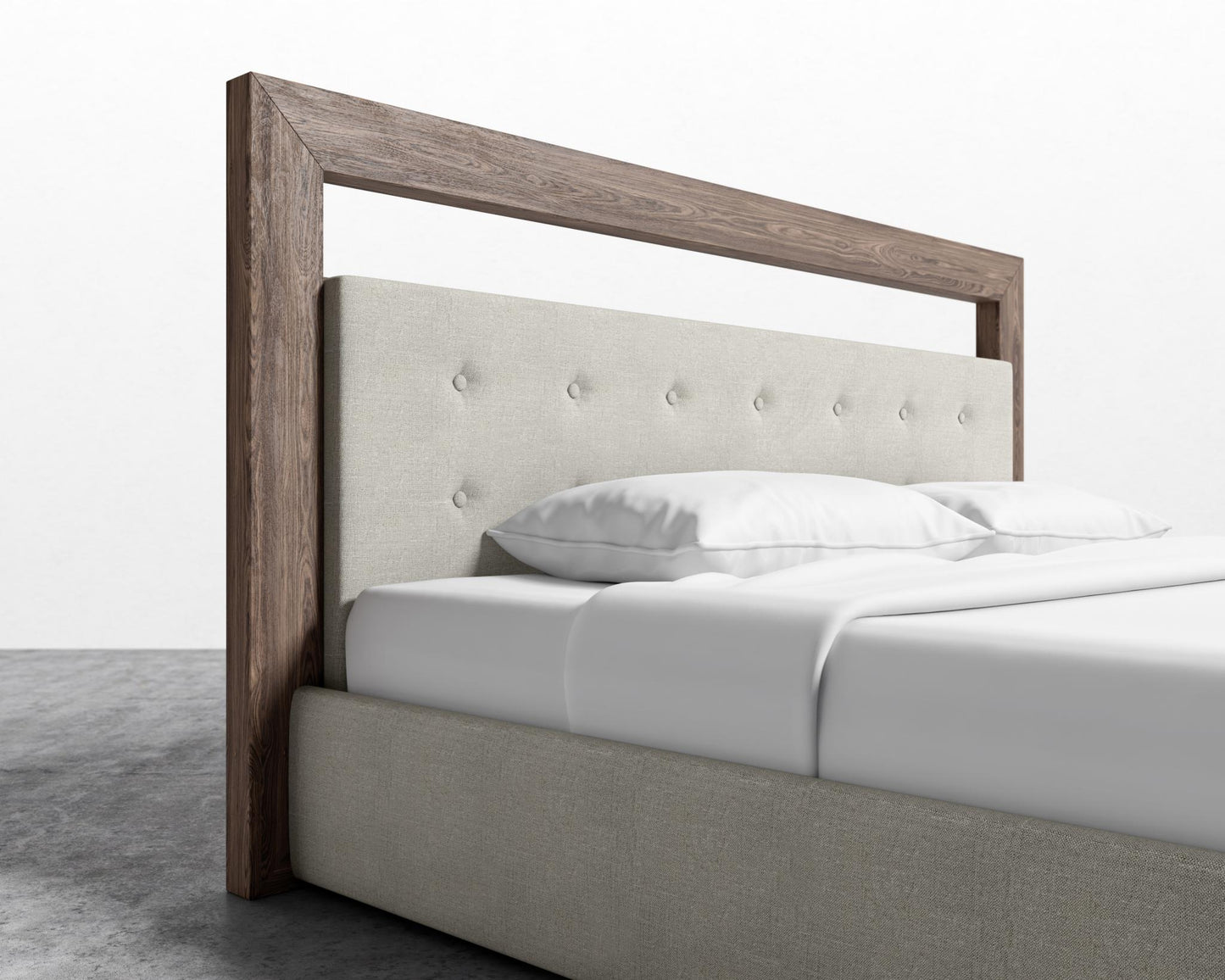 Chloe Bed - King, Leuven Linen - Haze